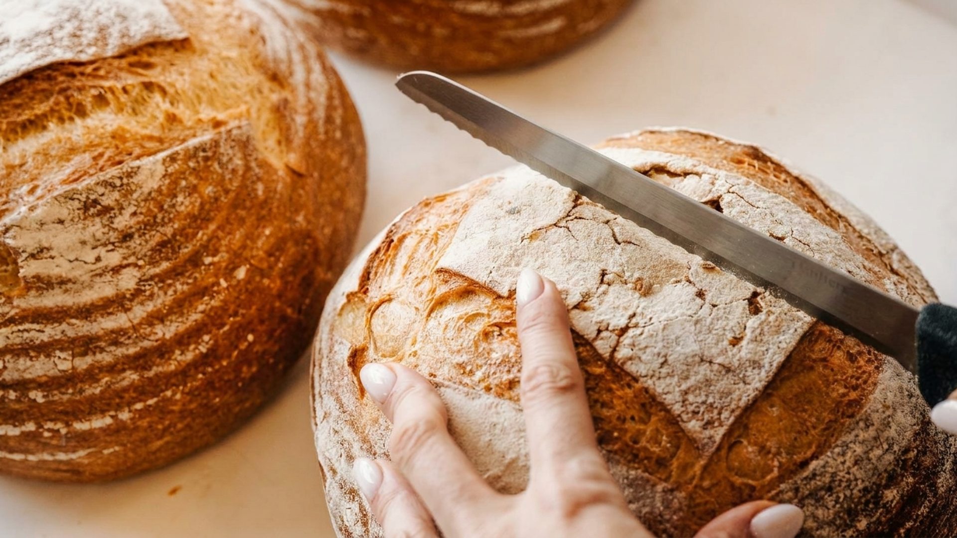 The sourdough comes first
